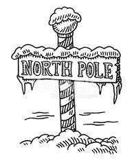 North Pole Sign Drawing Stock Vector | Royalty-Free | FreeImages