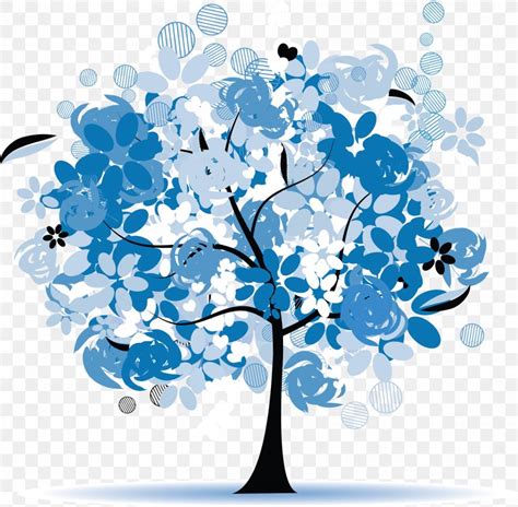 Tree Flower Clip Art, PNG, 2500x2453px, Tree, Blue, Branch, Color ...