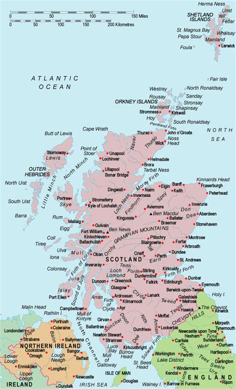 Scotland Map Regional Political