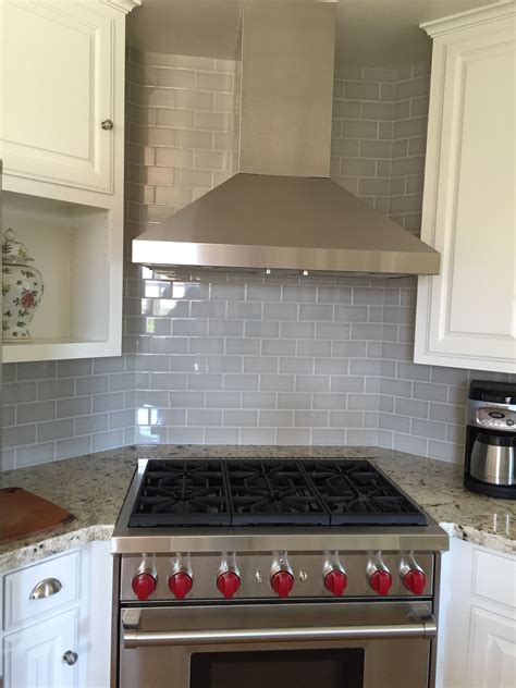 light grey subway tile backsplash | Gray subway tile backsplash, Grey subway tiles, Kitchen