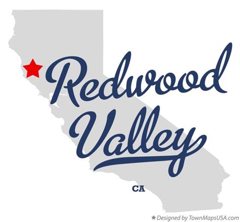 Map of Redwood Valley, CA, California