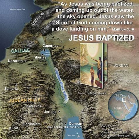 Map baptism of Jesus map - Casual English Bible