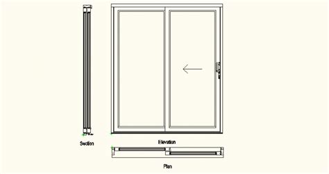 Sliding Glass Door Cad Block