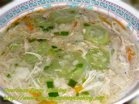 Patola Misua Soup with Shredded Chicken