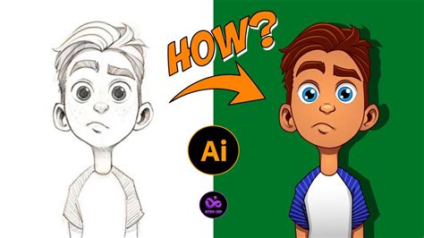 How to Create a Cartoon Character with Adobe Illustrator CC - YouTube