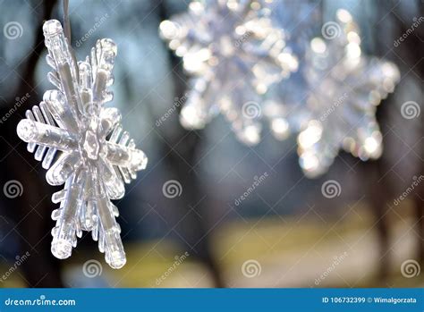 Snowflakes; Close Up of Christmas Decoration. Stock Image - Image of celebration, close: 106732399