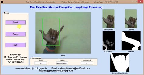 Matlab code for Hand Gesture Recognition using image processing ~ ENGINEERING PROJECTS