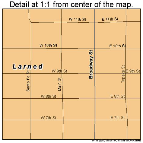 Larned Kansas Street Map 2038700