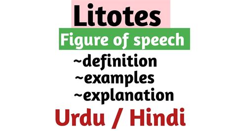 Litotes definition and examples || figure of speech || English Literature terms || literary term ...