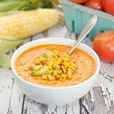 Roasted Corn and Tomato Soup - Sweet Pea's Kitchen