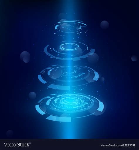 Hologram display abstract futuristic object hud Vector Image