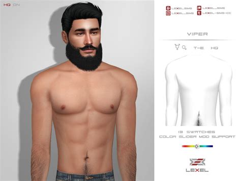 The Sims Resource - Viper (Body hair)