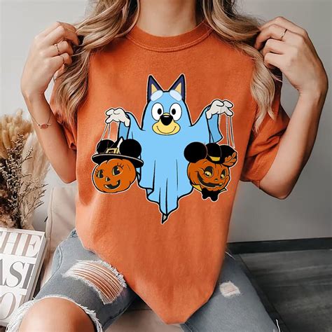 Bluey Ghost Halloween Shirt Bluey Ghost Sweatshirt Halloween - Etsy