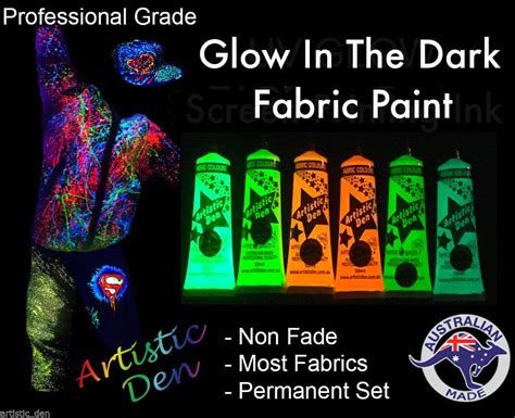 Glow In The Dark Fabric Textile Paint,Ultimate In Glow The Dark Effect ...