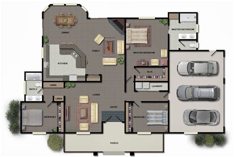 3D Modern House Plans Collection