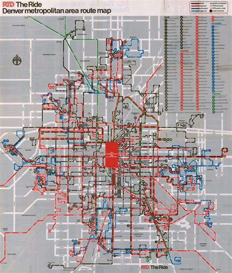 Transit Maps: Historical Map: Denver RTD Bus Network, 1977