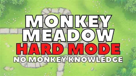 Monkey Meadow BTD6 Hard Mode with No Monkey Knowledge - YouTube