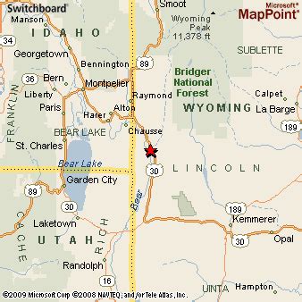 Cokeville, Wyoming Area Map & More