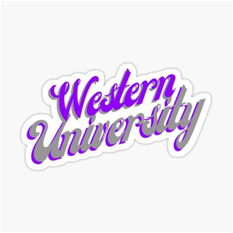 "Western University" Sticker for Sale by jreiken | Redbubble