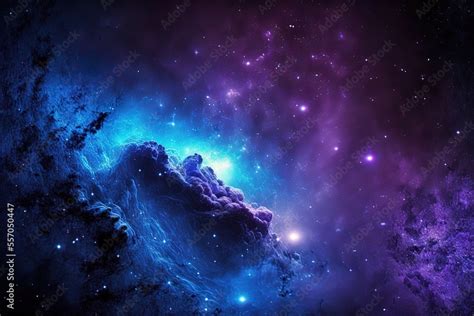 Blue starry hue star dust blue texture abstract galaxy endless future dark light purple cosmos ...