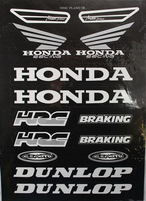 Honda motorcycle decals stickers