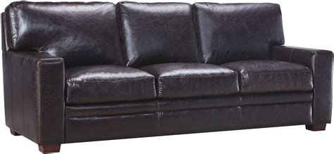 Georgetowne Norman Dark Brown Leather Sofa, 1669-2005B-039770, Leather ...