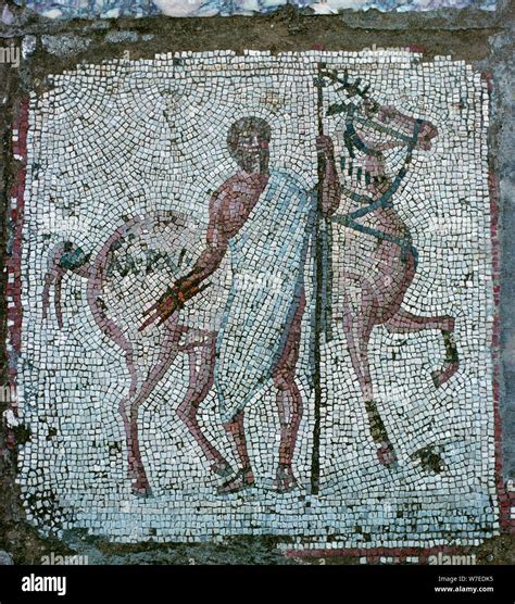 Floor mosaic from a Roman villa. Artist: Unknown Stock Photo - Alamy