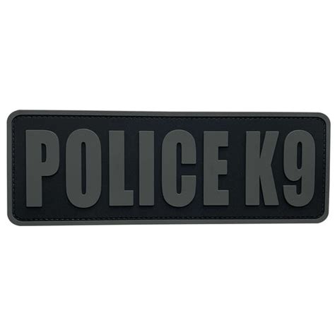 uuKen Large 8.5x3 inches PVC Rubber Military Tactical Police K9 Vest P