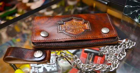 Shopwallstreet: Harley Davidson Biker Wallet Brown