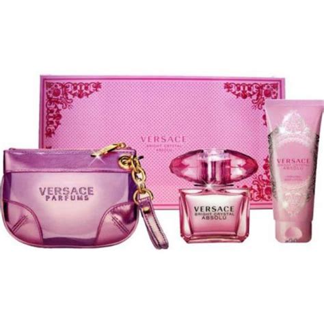 Versace Bright Crystal Absolu Set (EDP 90ml + BL 100ml +Bag) for Women | Venera Cosmetics