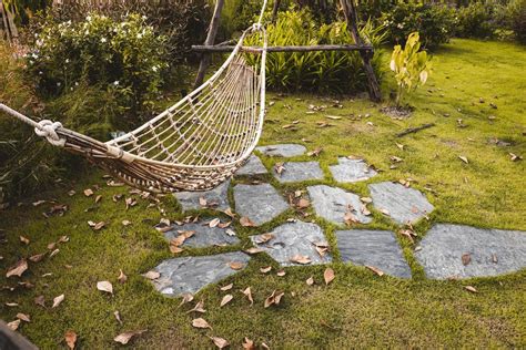 Bamboo wicker hammock hanging on tree for relaxing in the public garden 2131045 Stock Photo at ...