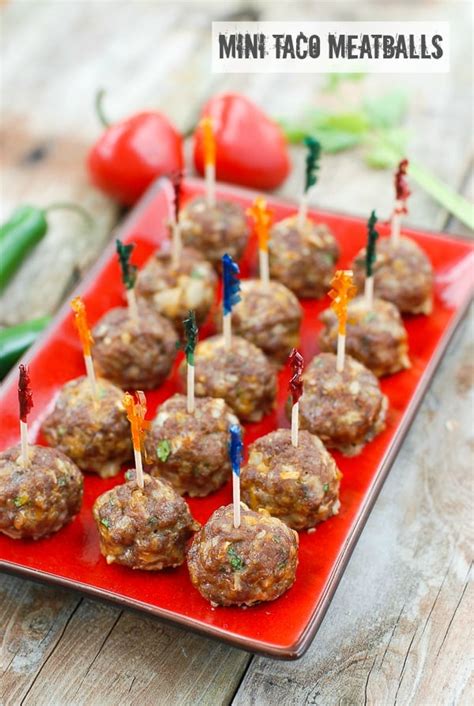 Mini Taco Meatballs {appetizer}