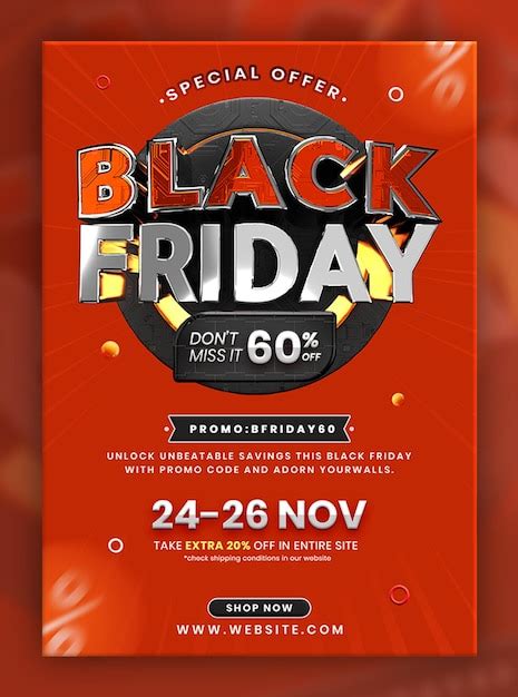 Free PSD | Black Friday Sale Flyer Design Template