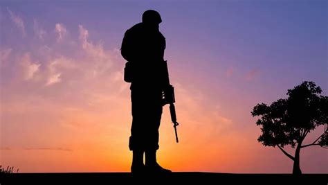 Soldier At Sunset Stock Footage Video 5771870 - Shutterstock