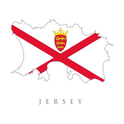 Map of Jersey with flag - vector illustration. Jersey Map Flag. Map of the Bailiwick of Jersey ...