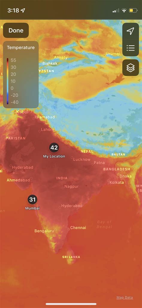 Annual Temperature Map Of India