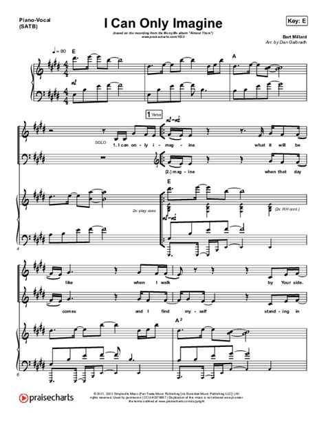 I Can Only Imagine Sheet Music PDF (MercyMe) - PraiseCharts