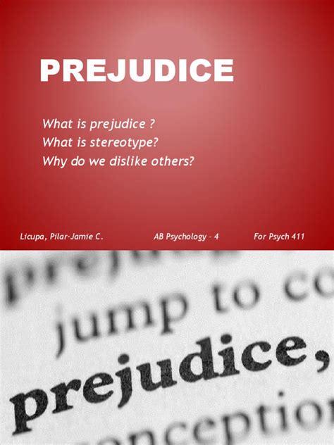 Prejudice | Prejudices | Stereotypes