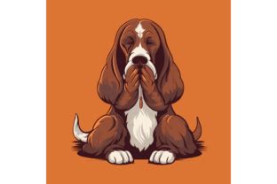 SVG Dog Praying Cartoon Vector Illustrat Graphic by Evoke City · Creative Fabrica