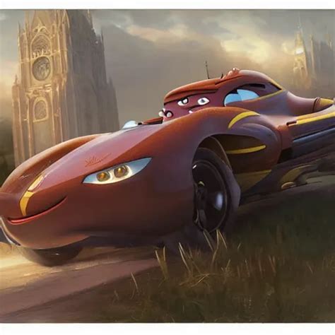 Emma Watson as a car in the Pixar movie Cars, highly | Stable Diffusion