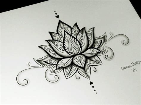 Lotus Mandala Tattoo Design and Stencil/template Instant - Etsy | Lotus ...