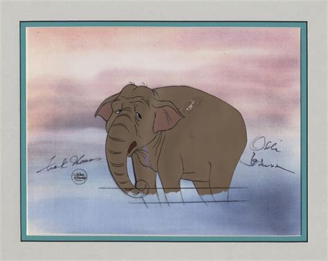 Disney THE JUNGLE BOOK Animation Cel of Elephant WINIFRED Signed FRANK THOMAS + OLLIE JOHNSTON ...