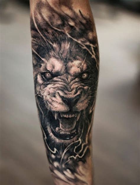 Amazing Lion Tattoo Ideas for Unique tattoo style concepts Lion tattoo ... | Lion forearm ...