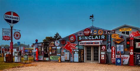 Bob's Gasoline Alley | Old gas stations, Route 66 road trip, Gas station