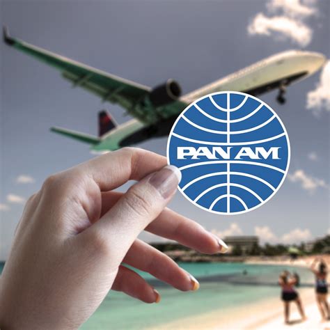 PAN AM AIRLINES Logo Vinyl Decal Sticker pan American World Airways Airline multiple Sizes free ...