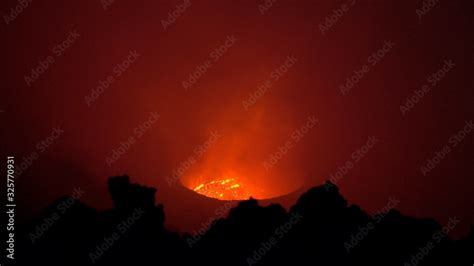 Mount Nyiragongo one of the world's most beautiful and active volcanoes, Africa Stock Photo ...