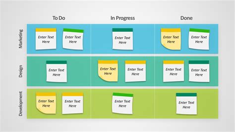 Editable Kanban Board PowerPoint Templates