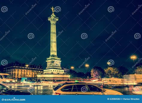 Bastille square, Paris stock image. Image of european - 63080583