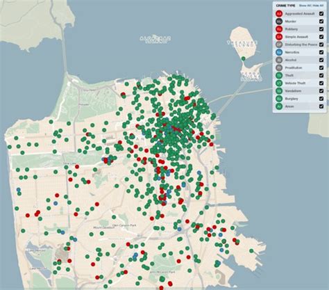 San Francisco Crimespotting, An Interactive Map of Crimes In San Francisco