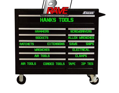 Toolbox Tool Chest Labels Decals You Pick 6 FREE